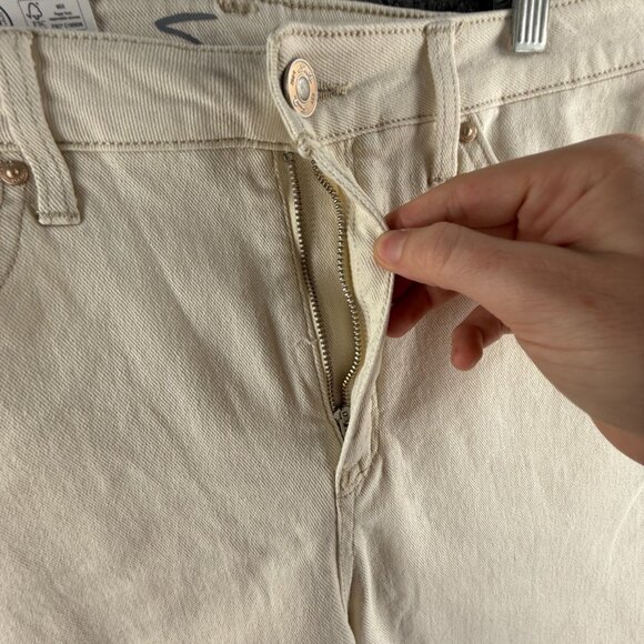 NWT Seven7 Jeans Slim Straight Ivory High Rise Denim Pants Fitted Hips Ladies - Picture 8 of 16